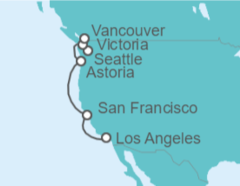 Itinerario del Crucero Costa del Pacífico - Princess Cruises