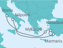 Itinerario del Crucero Grecia, Turquía - MSC Cruceros