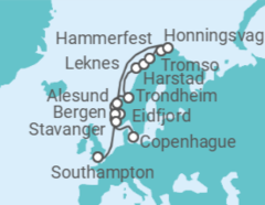 Itinerario del Crucero La odisea Noruega definitiva - Regent Seven Seas