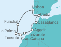 Itinerario del Crucero Islas Canarias - Regent Seven Seas