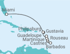Itinerario del Crucero Placer isleño - Regent Seven Seas