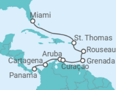 Itinerario del Crucero Bon bini Aruba - Regent Seven Seas