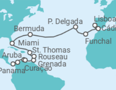 Itinerario del Crucero Del azul a Iberia - Regent Seven Seas