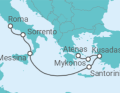 Itinerario del Crucero Mitos, ruinas y costa amalfitana - Regent Seven Seas