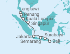 Itinerario del Crucero Malasia - Regent Seven Seas