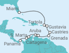 Itinerario del Crucero Carnaval de colores del Caribe - Regent Seven Seas