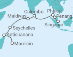 Itinerario del Crucero Descubrimientos de maravilla y alegría - Regent Seven Seas