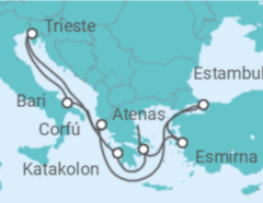 Itinerario del Crucero Grecia, Turquía, Italia - Con vuelos - MSC Cruceros