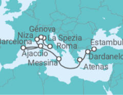 Itinerario del Crucero Mediterráneo Majestuoso - Cunard