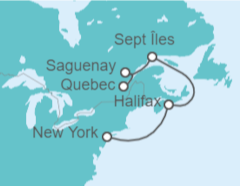 Itinerario del Crucero Canadá - Cunard
