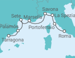 Itinerario del Crucero Mediterráneo luminoso - Oceania Cruises