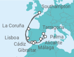 Itinerario del Crucero Portugal, España, Gibraltar - MSC Cruceros
