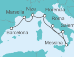 Itinerario del Crucero Francia, Italia - NCL Norwegian Cruise Line