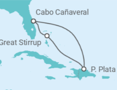 Itinerario del Crucero Caribe: Great Stirrup Cay y República Dominicana - NCL Norwegian Cruise Line