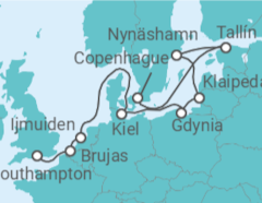 Itinerario del Crucero El Báltico: Alemania, Bélgica y Suecia - NCL Norwegian Cruise Line