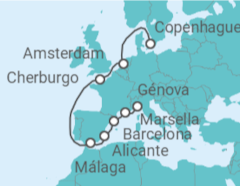 Itinerario del Crucero Holanda, Francia, España - MSC Cruceros