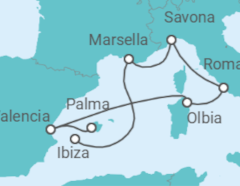 Itinerario del Crucero Desde Palma de Mallorca a Ibiza - Costa Cruceros