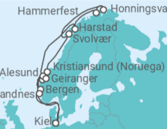 Itinerario del Crucero Fiordos famosos y el extremo norte - Nicko Cruises