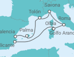 Itinerario del Crucero Armonía de colores y sabores - Costa Cruceros