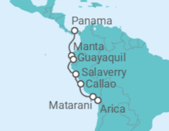 Itinerario del Crucero Navidad y noche vieja en la costa del Pacífico - Nicko Cruises