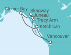 Itinerario del Crucero Alaska - Holland America Line