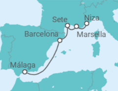 Itinerario del Crucero Las aguas cristalinas de la Costa Azul - Silversea