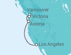 Itinerario del Crucero Costa del Pacífico - Princess Cruises