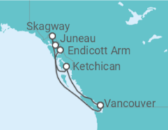 Itinerario del Crucero Alaska: Naturaleza Sin Límites - Princess Cruises