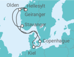 Itinerario del Crucero Valor vikingo - Costa Cruceros