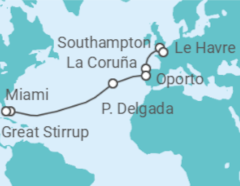 Itinerario del Crucero España y Portugal - NCL Norwegian Cruise Line
