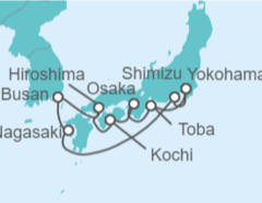 Itinerario del Crucero Explorando Japón - Princess Cruises