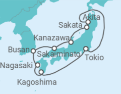 Itinerario del Crucero Círculo de Japón con festivales de verano - Princess Cruises