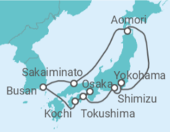 Itinerario del Crucero Circuito por Japón - Princess Cruises