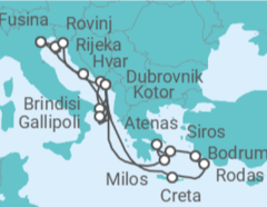Itinerario del Crucero Un viaje ampliado por islas cautivadoras y costas luminosas - Explora Journeys