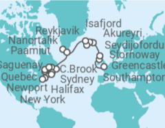Itinerario del Crucero Un gran viaje de fiordos misteriosos, belleza ártica y legado costero - Explora Journeys