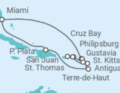 Itinerario del Crucero St. Maarten, Guadalupe, Puerto Rico - Explora Journeys