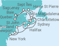 Itinerario del Crucero Un viaje ampliado por los tesoros y las maravillas urbanas de la costa norteamericana - Explora Journeys
