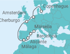 Itinerario del Crucero Holanda, Francia, España - MSC Cruceros