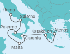 Itinerario del Crucero Mundo grecorromano - Oceania Cruises