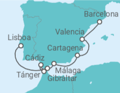 Itinerario del Crucero Experiencia ibérica - Oceania Cruises