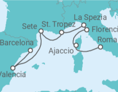 Itinerario del Crucero Rivieras relajantes - Oceania Cruises