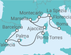 Itinerario del Crucero Sol primaveral - Oceania Cruises