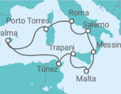Itinerario del Crucero Arte y Arquitectura icónicos - Oceania Cruises
