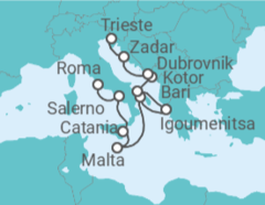 Itinerario del Crucero Montañas y misterio - Oceania Cruises