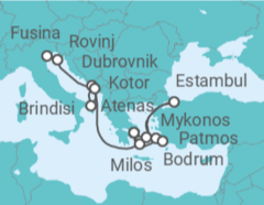 Itinerario del Crucero Un largo viaje de elegancia histórica y belleza salvaje - Explora Journeys