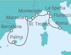 Itinerario del Crucero Calidoscopio costero - Oceania Cruises