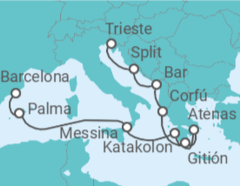 Itinerario del Crucero Orillas brillantes - Oceania Cruises