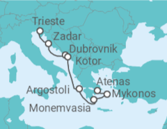 Itinerario del Crucero Sueños Adriáticos - Oceania Cruises