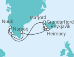 Itinerario del Crucero Islandia, Groenlandia - Oceania Cruises