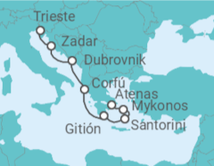 Itinerario del Crucero Maravilloso Mediterráneo - Oceania Cruises